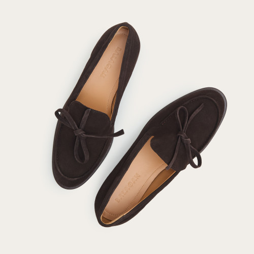 Raphael Flats, dark chocolate velvet | Balagan Studio