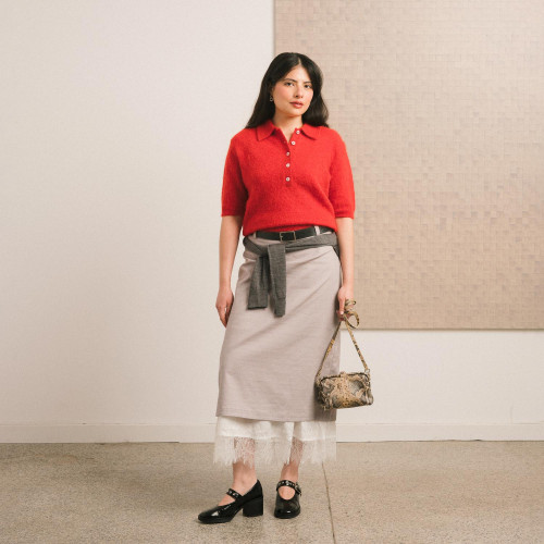 Rofe Bag S, beige python pattern | Balagan Studio