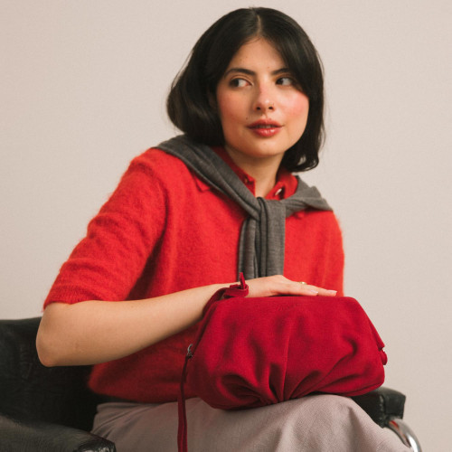 Plis Bag S, red velvet | Balagan Studio