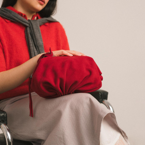 Plis Bag S, red velvet | Balagan Studio