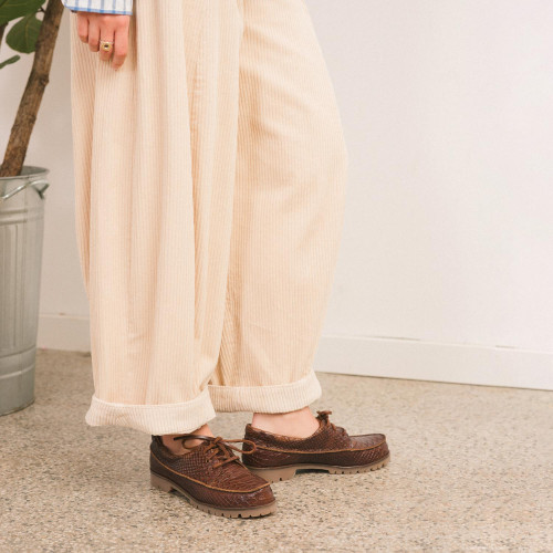 Tefer Flats, brown croco | Balagan Studio