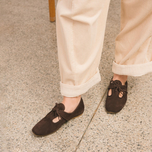 Parpar Flats, dark chocolate velvet | Balagan Studio