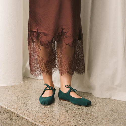 Batsheva Ballerina, dark green velvet | Balagan Studio