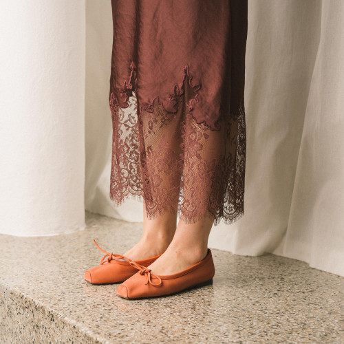 Prima Ballerina, peach nubuck | Balagan Studio