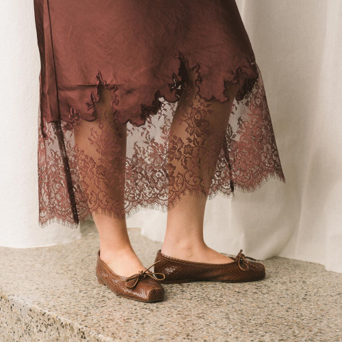 Prima Ballerina, caramel croco | Balagan Studio