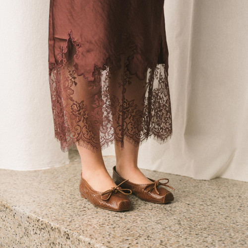 Prima Ballerina, caramel croco | Balagan Studio