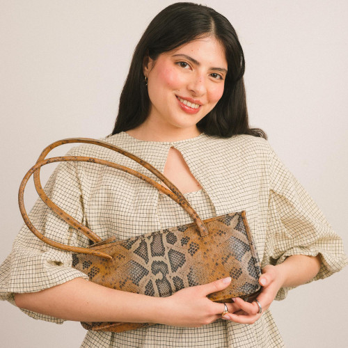 Baguette Bag M, ginger python pattern | Balagan Studio