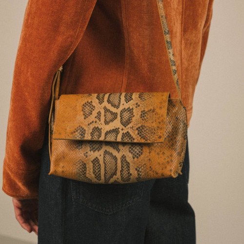 Ashley Bag S, ginger python pattern | Balagan Studio