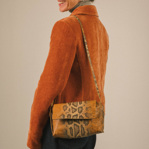 Ashley Bag S, ginger python pattern | Balagan Studio
