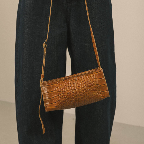 Minnie Bag S, caramel croco | Balagan Studio