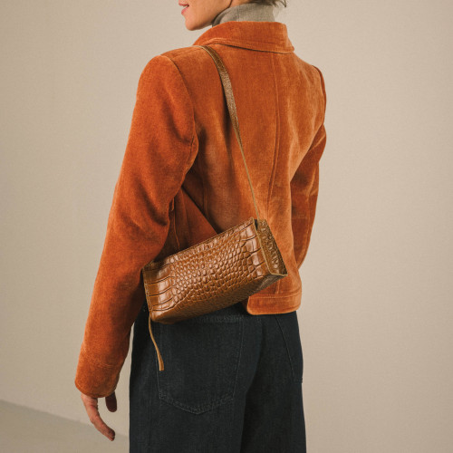 Minnie Bag S, caramel croco | Balagan Studio