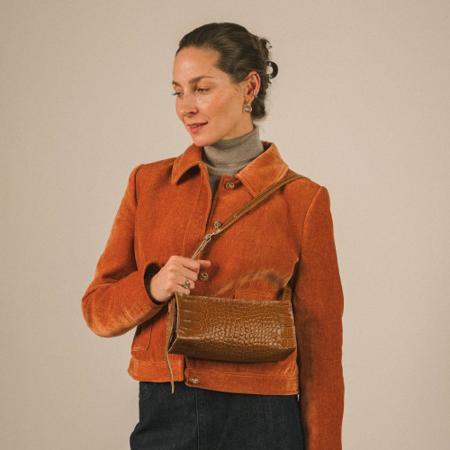 Minnie Bag S, caramel croco | Balagan Studio