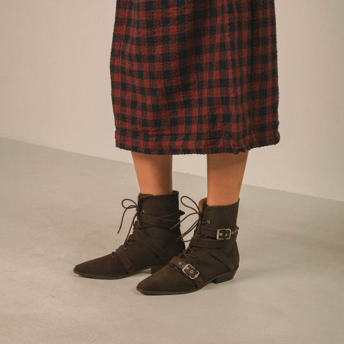 Aster Boots, dark chocolate velvet | Balagan Studio
