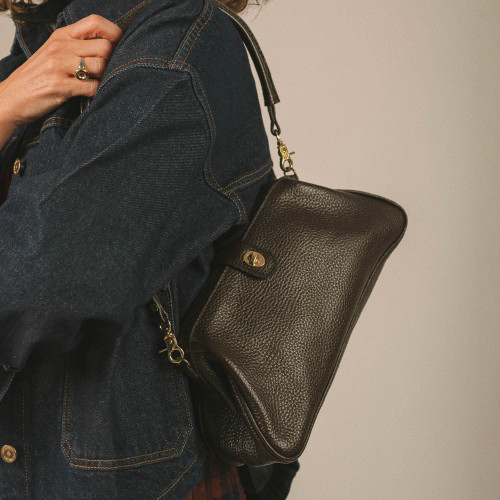 Rofe Vintage Bag M, deep brown | Balagan Studio