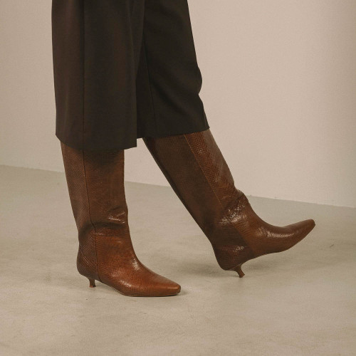 Stockholm Boots, caramel croco I  Balagan Studio