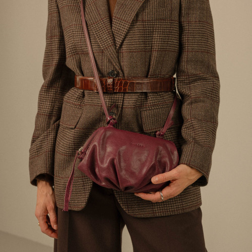 Plis Bag S, burgundy | Balagan Studio