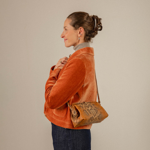 Rofe Bag M, ginger python pattern | Balagan Studio