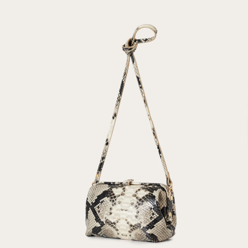 Rofe Bag M, off white python pattern | Balagan Studio
