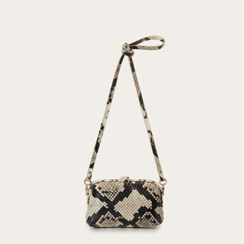 Rofe Bag S, off white python pattern | Balagan Studio