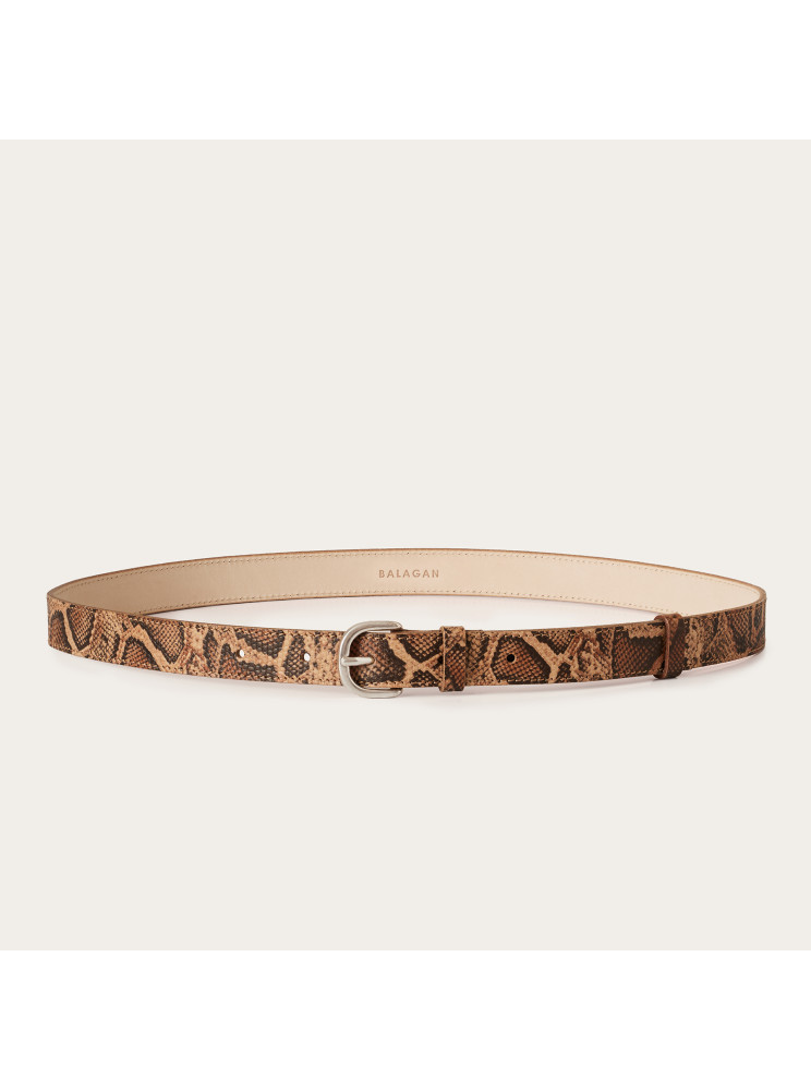 Belt №6, beige python pattern | Balagan Studio