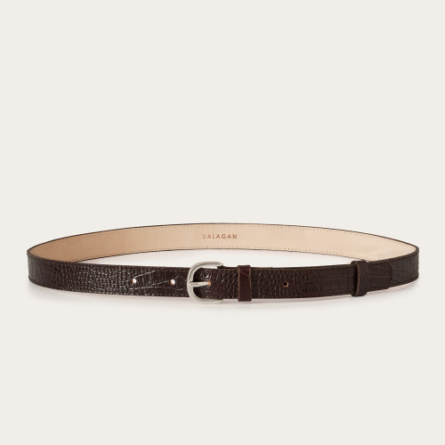 Belt №6, brown croco | Balagan Studio