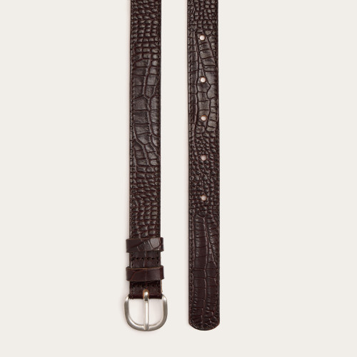 Belt №6, brown croco | Balagan Studio