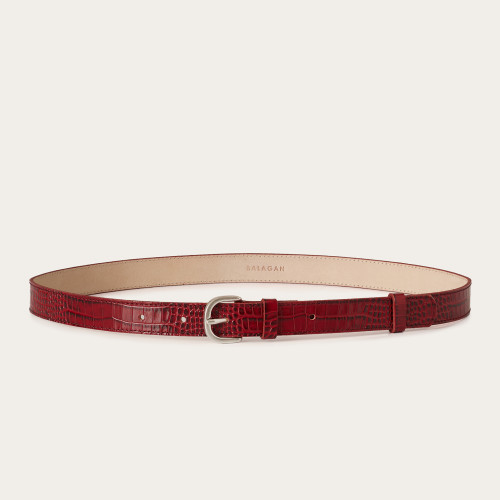 Belt №6, red croco | Balagan Studio