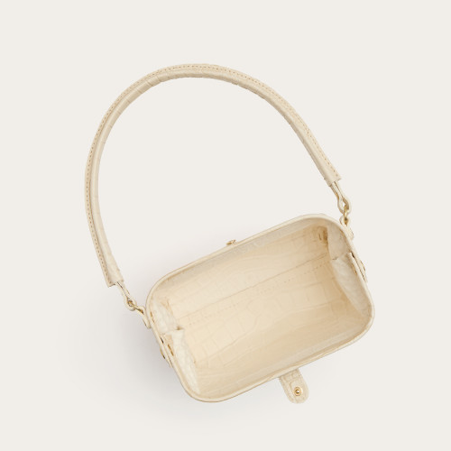 Roha Bag S, cream croco | Balagan Studio