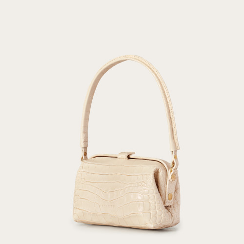 Roha Bag S, cream croco | Balagan Studio