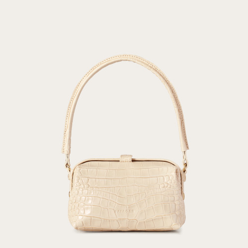 Roha Bag S, cream croco | Balagan Studio