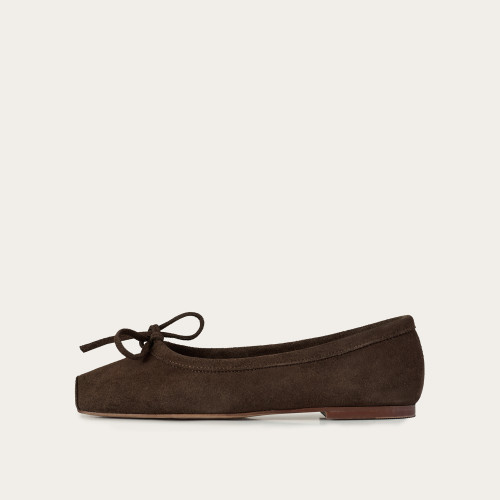 Prima baleriny, czekoladowy brąz welur | Balagan Studio