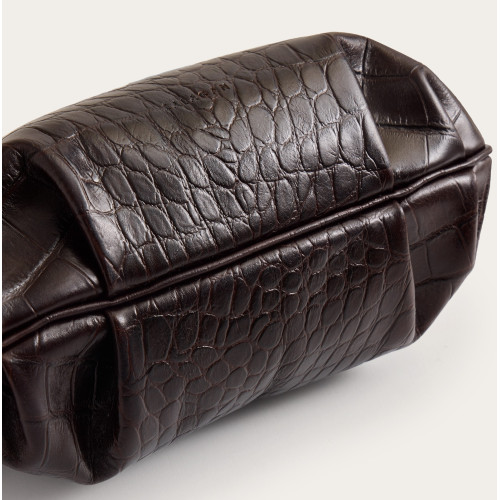 Betty Bag M, brown croco | Balagan Studio