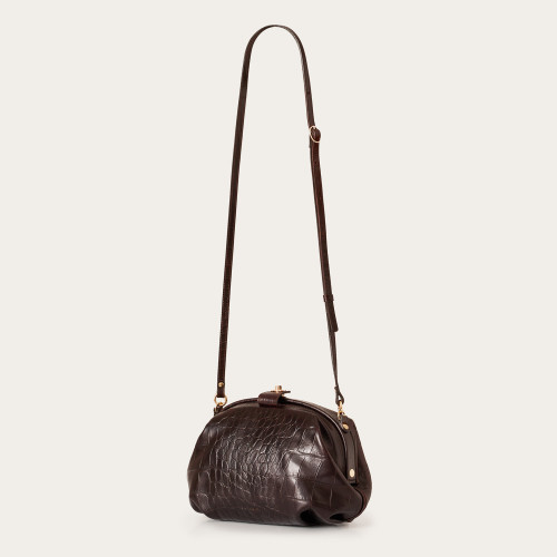 Betty Bag M, brown croco | Balagan Studio