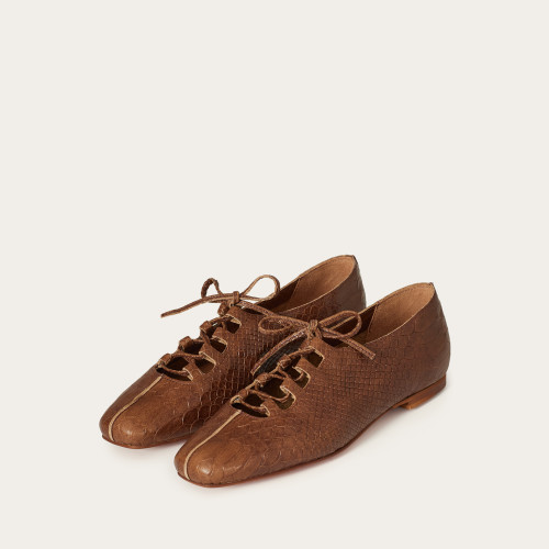 Roma Ballerina, caramel croco | Balagan Studio