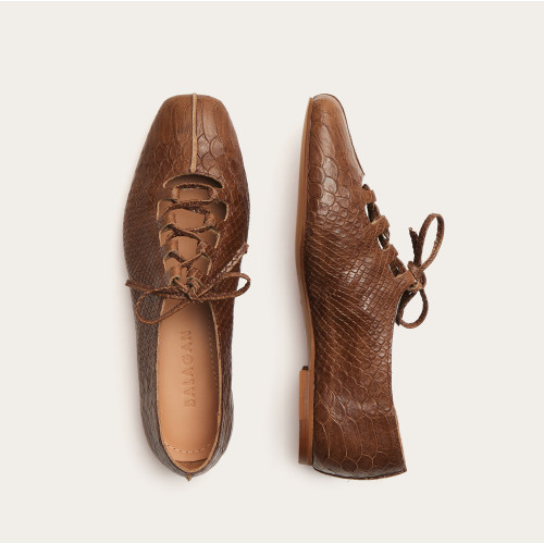 Roma Ballerina, caramel croco | Balagan Studio