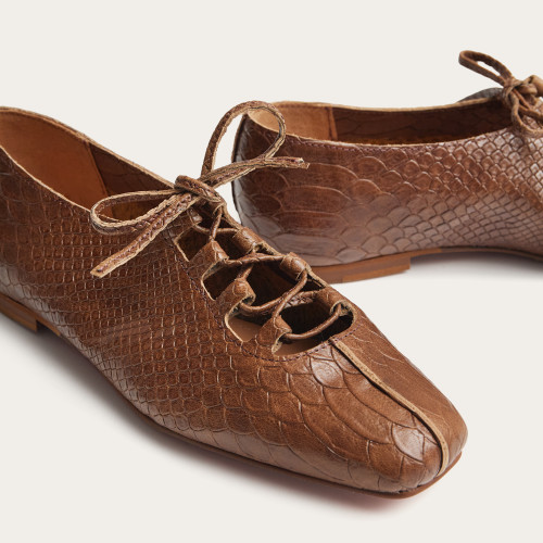 Roma Ballerina, caramel croco | Balagan Studio