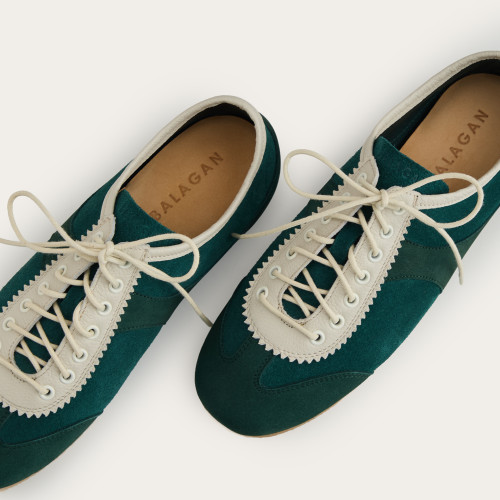 Milano sneakersy, ciemnozielony welur | Balagan Studio