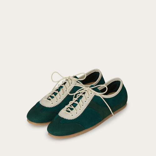 Milano sneakersy, ciemnozielony welur | Balagan Studio