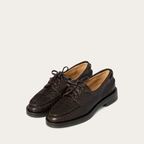 Yacht Flats, brown croco | Balagan Studio