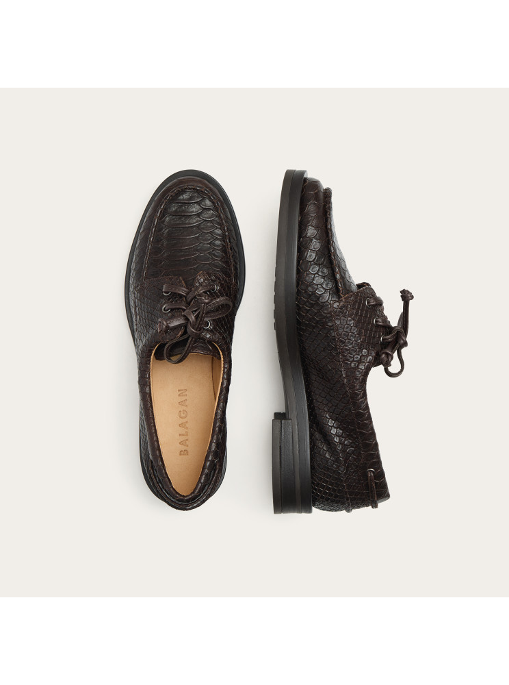 Yacht Flats, brown croco | Balagan Studio