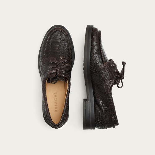Yacht Flats, brown croco | Balagan Studio