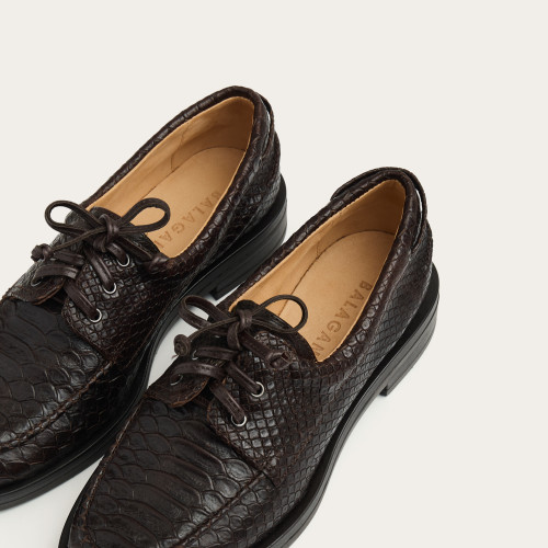 Yacht Flats, brown croco | Balagan Studio