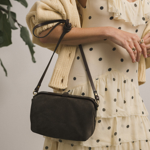 Rofe Bag M, brown velvet | Balagan Studio