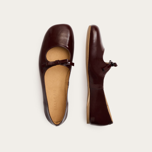 Amalia baleriny, bordowy połysk | Balagan Studio