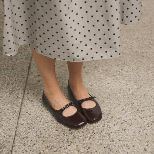 Amalia Ballerina, glossy bordo | Balagan Studio