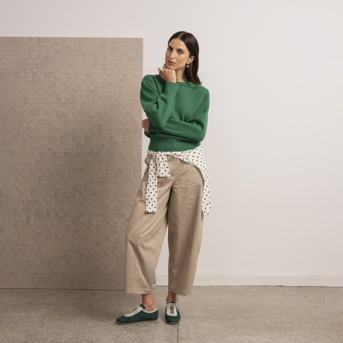 Milano sneakersy, ciemnozielony welur | Balagan Studio