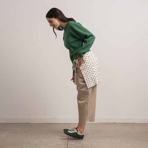 Milano Sneakers, dark green velvet | Balagan Studio