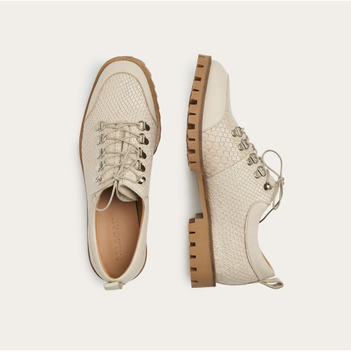 Dolomiti Flats, cream croco| Balagan Studio