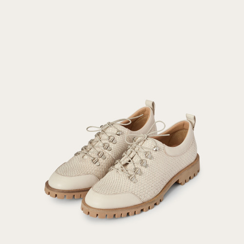 Dolomiti Flats, cream croco| Balagan Studio