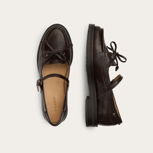 Josie Flats, glossy brown | Balagan Studio